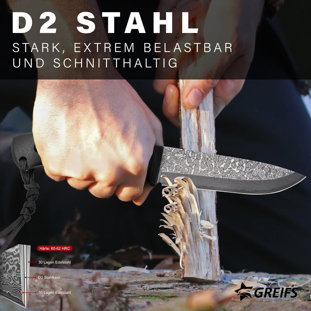 BUSHMASTER Outdoor-Messer (Damast)