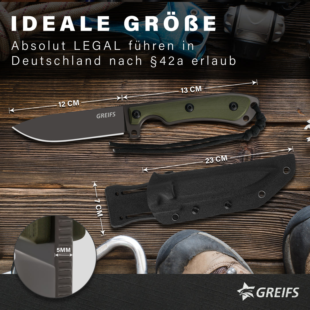APEX Outdoor-Messer aus D2 Stahl mit Kydex Holster