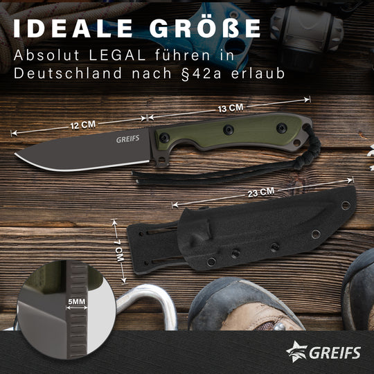 APEX Outdoor-Messer aus D2 Stahl mit Kydex Holster