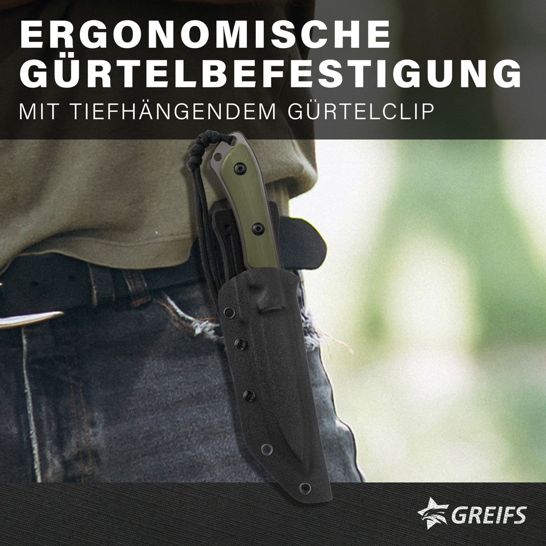 APEX Outdoor-Messer aus D2 Stahl mit Kydex Holster