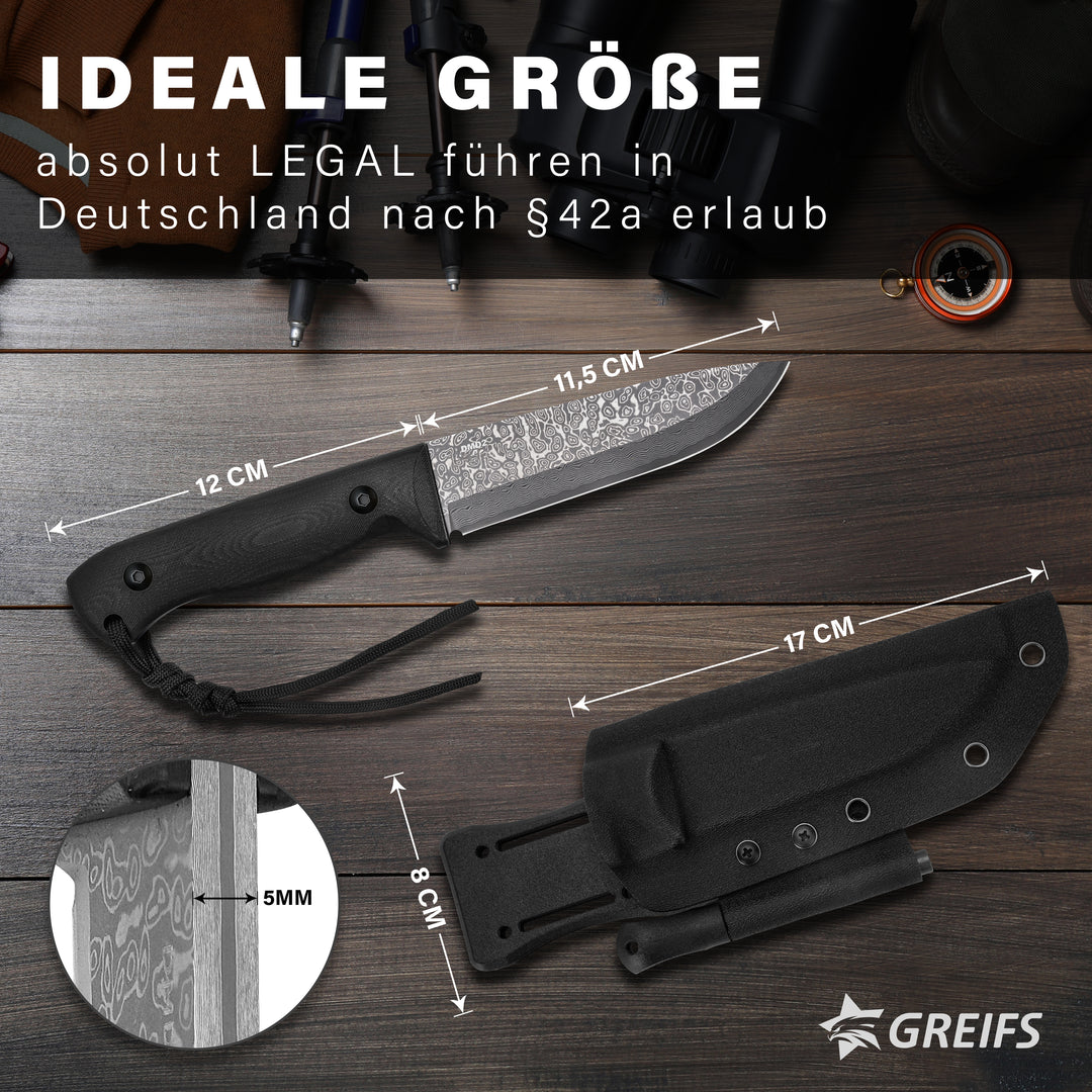 BUSHMASTER Outdoor-Messer (Damast)