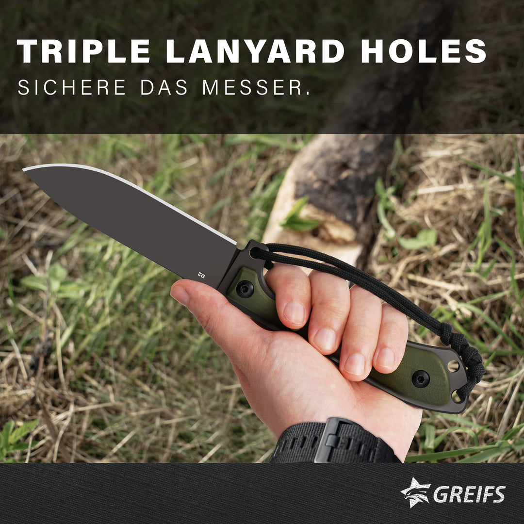 APEX Outdoor-Messer aus D2 Stahl mit Kydex Holster