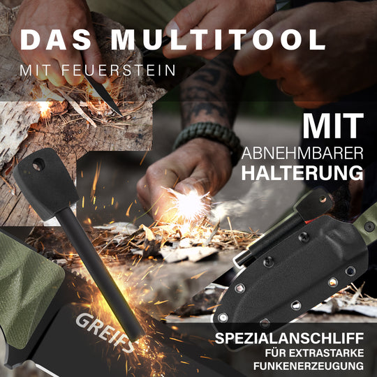 RANGER Outdoor-Messer aus D2 Stahl mit Kydex Holster