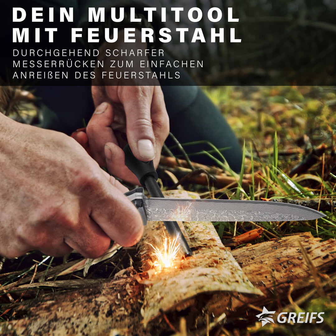 BUSHMASTER Outdoor-Messer (Damast)