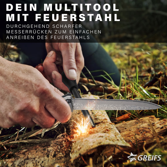 BUSHMASTER Outdoor-Messer (Damast)