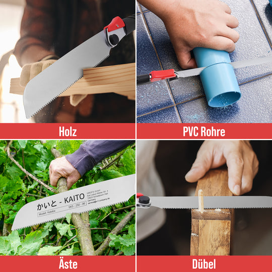 KAITO® Profi Japansäge Zugsäge japanische Säge Holz für Gewerbe & Heimwerk Handsäge Holzsäge Feinsäge