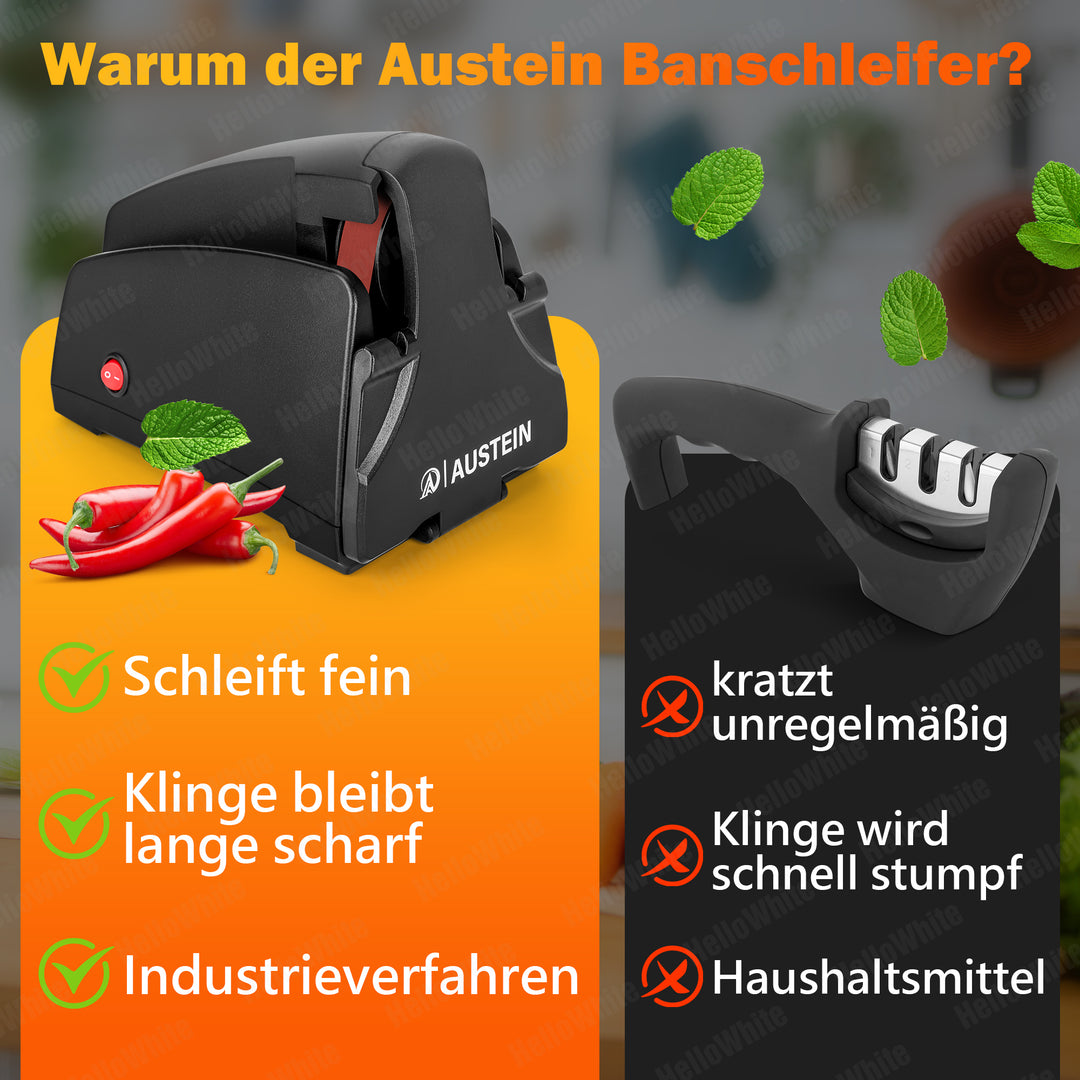 AUSTEIN® Band-Messerschärfer TG2002 Elektrischer Band Messerschleifer