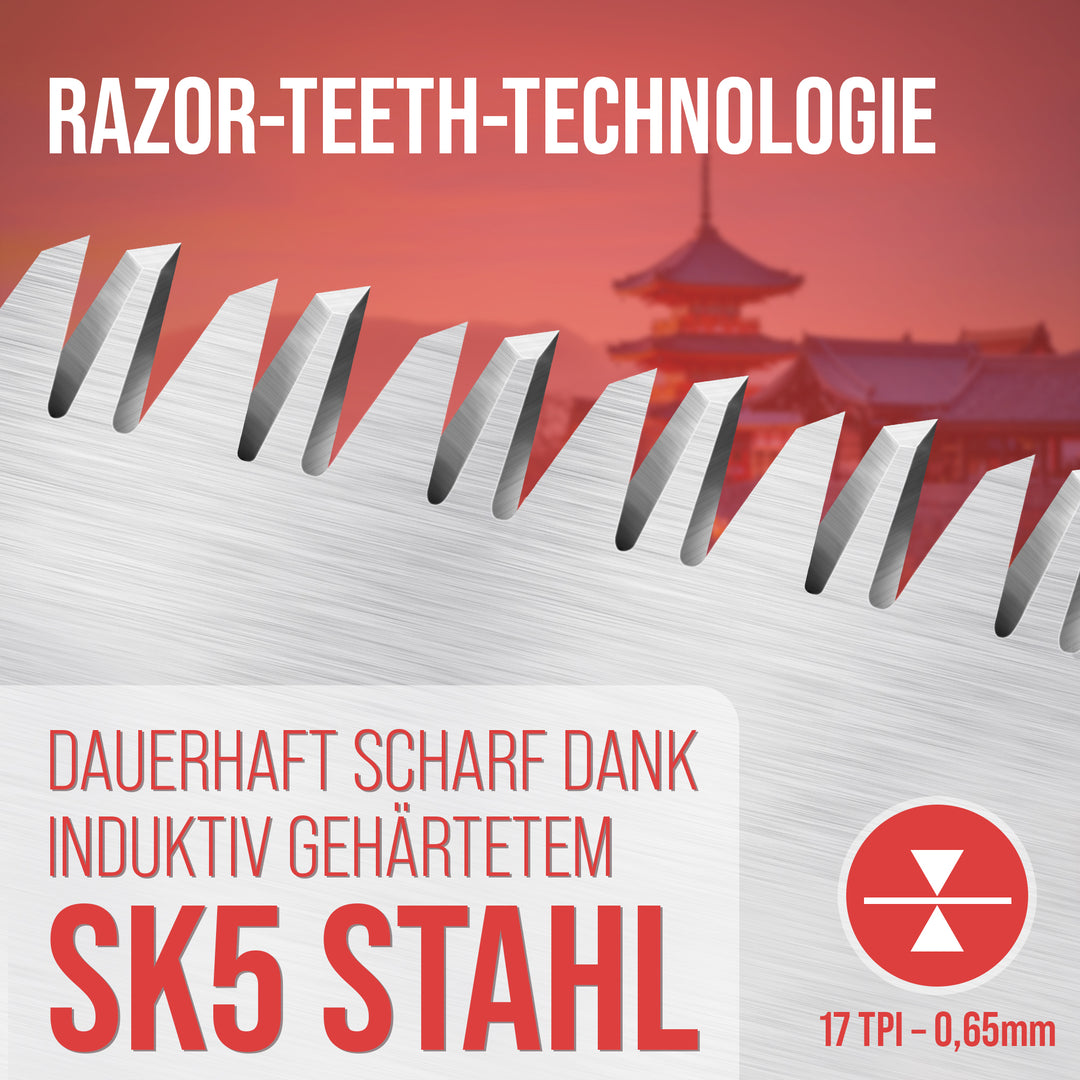 KAITO® Profi Japansäge Zugsäge japanische Säge Holz für Gewerbe & Heimwerk Handsäge Holzsäge Feinsäge