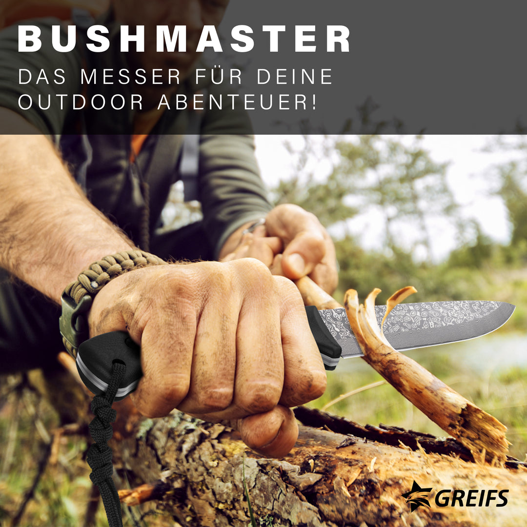 BUSHMASTER Outdoor-Messer (Damast)